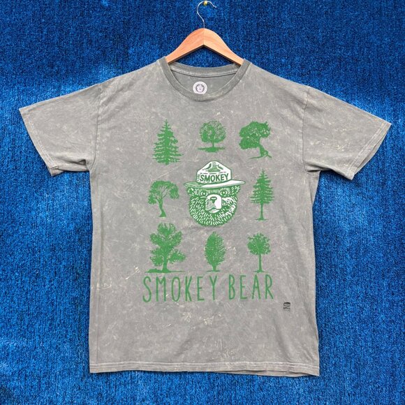 Smokey Bear Prevent Forest Fires Gray T-Shirt Size Medium - Picture 1 of 5